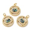 Rack Plating Brass Cubic Zirconia Pendants KK-K385-082G-01-1