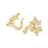 Rack Plating Brass Micro Pave Cubic Zirconia Clip-on Ring EJEW-C081-05G-2