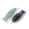Natural Fluorite Carved Pendants G-G314-01G-10-2