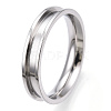 201 Stainless Steel Grooved Finger Ring Settings RJEW-TAC0017-4mm-01A-2