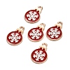 Christmas Alloy Enamel Pendants ENAM-D047-17G-03-1