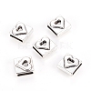Square Tibetan Style Slide Charms Fit Pet Dog Cat Tag Collar Wristband X-TIBE-A124702-AS-FF-2