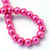 Baking Paint Pearlized Glass Pearl Round Bead Strands X-HY-Q330-8mm-10-4
