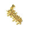 Mother's Day Real 18K Gold Plated Brass Micro Pave Cubic Zirconia Pendants KK-H472-06D-G02-2