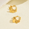 Stainless Steel Flat Round Chandelier Earrings JB5555-3
