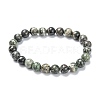 Natural Zebra Jasper Stretch Beaded Bracelets G-A185-01B-1