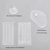 CHGCRAFT 4 Pairs 2 Style Invisible PVC Plastic Flip Flop Pads AJEW-CA0003-81-2