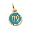 Real 18K Gold Plated Brass Enamel Charms KK-L216-001G-L05-1