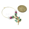 Christmas Theme Plastic Beaded 316 Surgical Stainless Steel Wine Glass Charms AJEW-JO00192-4