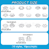 100Pcs 10 Styles Brass Bead Caps KK-PH0012-35S-2