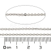 Rhodium Plated 925 Sterling Silver Flat Cable Chains STER-F052-04P-03-2