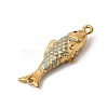 304 Stainless Steel Enamel Fish Connector Charms STAS-B128-54G-06-2