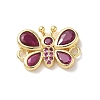 Brass Pave Cubic Zirconia Butterfly Links Connector Charms KK-L268-028G-04-1