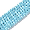 Electroplate Opaque Glass Beads Strands EGLA-A035-P6mm-A08-1