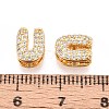 Brass Micro Pave Clear Cubic Zirconia Beads KK-T071-17G-U-3