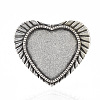 Vintage Adjustable Iron Finger Ring Components Alloy Cabochon Bezel Settings PALLOY-Q300-02AS-NR-1
