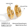 304 Stainless Steel Star Hoop Earrings LS-EZ1230-1-1