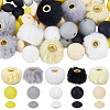 20Pcs 5 Colors Imitation Mink Fur European Beads FIND-PA0001-62A-1