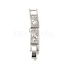 Brass Micro Pave Clear Cubic Zirconia Fold Over Clasps KK-R222-03P-1