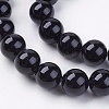 Natural Black Onyx Round Beads Strands X-G-L087-10mm-01-3