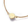 Electroplated Natural Druzy Agate Slider Bracelets BJEW-JB04157-M-4
