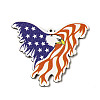 American Flag Theme Single Face Printed Aspen Wood Pendants WOOD-G014-07-2