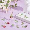 50Pcs Glass Pendants PALLOY-HY00097-4