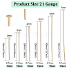 BENECREAT 60Pcs 6 Style Brass Flat Head Pins FIND-BC0003-94G-2