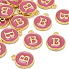 Golden Plated Alloy Enamel Charms ENAM-S118-08B-4