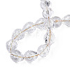 Transparent Crackle Glass Beads Strands X-GLAA-N051-04-4