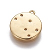 Brass Cubic Zirconia Pendants ZIRC-O029-11G-10-2