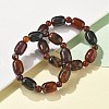 Natural Agate BeadStretch Bracelets G-P570-01L-2