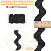 10 Yard Metallic Polyester Wavy Fringe Trim Ribbon SRIB-GF0001-38J-2