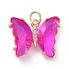 Brass Micro Pave Clear Cubic Zirconia Pendant ZIRC-P079-B02-06-1
