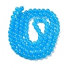 Baking Paint Imitation Jade Glass Round Bead Strands X-DGLA-Q021-8mm-13-2