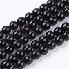 Natural Black Onyx Beads Strands X-G-H1567-6MM-1
