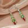 Christmas Glass Beads Dangle Earrings X-EJEW-JE01624-5