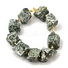 Raw Rough Natural Green Spot Jasper Beads Strands G-Z087-B16-3