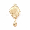 Alloy Cameo Oval Resin Pendants ENAM-M055-38G-02-2