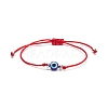 2Pcs 2 Color Resin Evil Eye Braided Bead Bracelets Set BJEW-JB08496-4