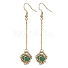 Natural Mixed Gemstone Dangle Earrings EJEW-JE05660-01-4