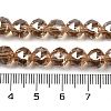 Transparent Electroplate Glass Beads Strands EGLA-N002-34C-C24-4