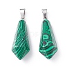 Synthetic Malachite Pointed Pendants G-I314-02P-12-2