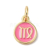 Real 18K Gold Plated Brass Enamel Charms KK-L216-001G-L04-1