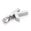 Non-Tarnish 304 Stainless Steel Letter Pendants X-STAS-H127-K-P-3