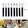 BENECREAT Stainless Steel Circle Shape Carving Clay Pottery Ceramic Tools TOOL-BC0008-06-5