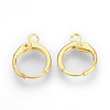 Brass Huggie Hoop Earring Findings X-KK-R071-08G-1