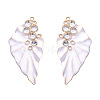 Alloy Enamel & Crystal Rhinestone Stud Earrings WG56AC9-01-2