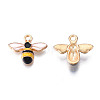 Light Gold Plated Alloy Enamel Pendants ENAM-R136-49-3