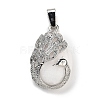 Natural White Jade Teardrop Pendants G-G112-03P-01-1